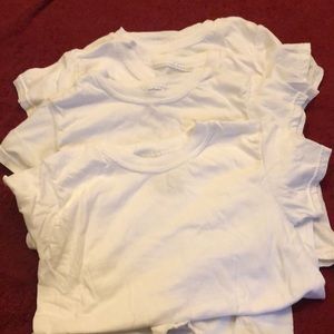 4 white Size Small Hanes undershirts for Boys